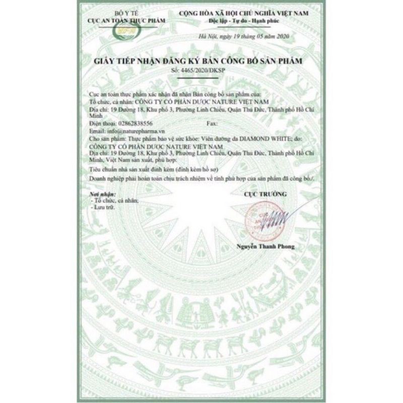 Viên uống dưỡng trắng da Ngọc Trinh Diamond White