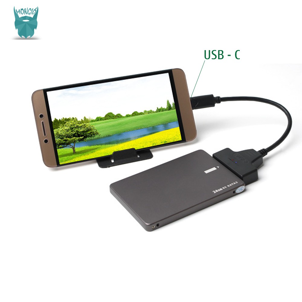 Cáp kết nối dữ liệu giữa thiết bị sử dụng USB-type C 3.1 với Ổ cứng HDD 2.5 inch SATA 3 (dài 20cm)