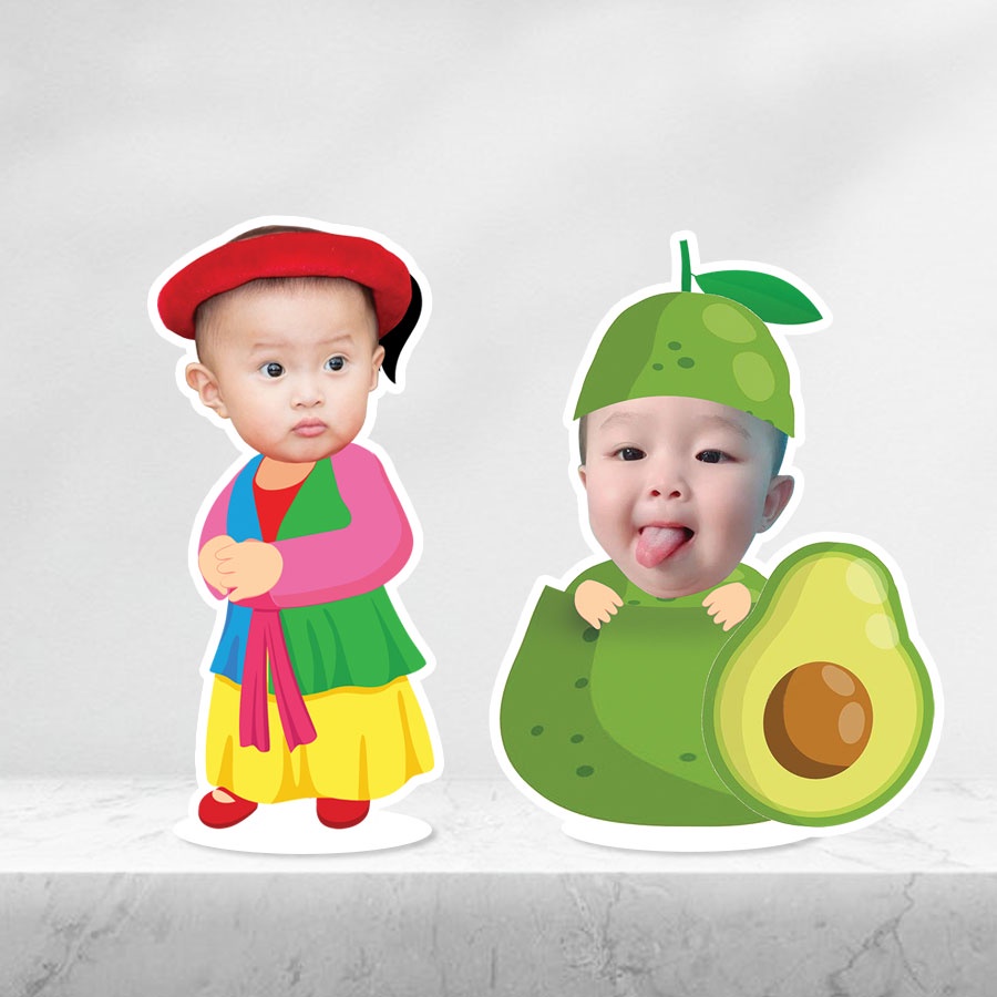 Chibi trang trí sinh nhật cho bé gái