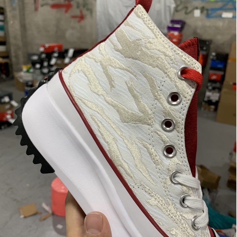 Giày Converse Run Star Hike White Red  " Water Ripple "