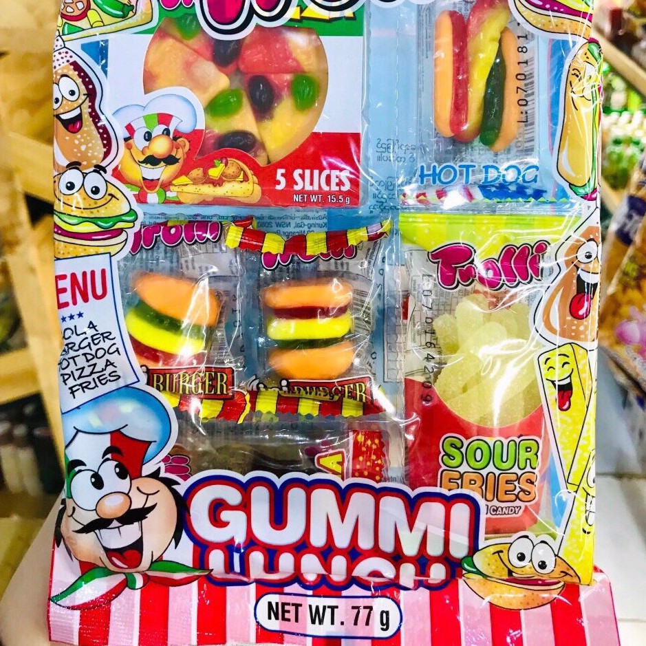 Kẹo Dẻo Trolli Gummi Lunch Đức - Bịch 77g - Date T1/2024