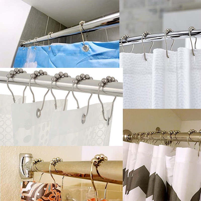 Khoen rèm cửa KAPU INOX không gỉ, khoen tròn treo rèm nhà tắm, dùng cho thanh treo kèm 32mm