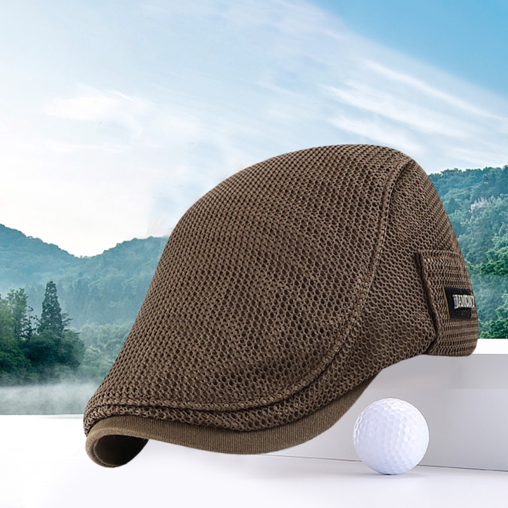 Mũ Beret Lưới Chống Nắng Vành Ngắn Điều Chỉnh Được Cho Nam