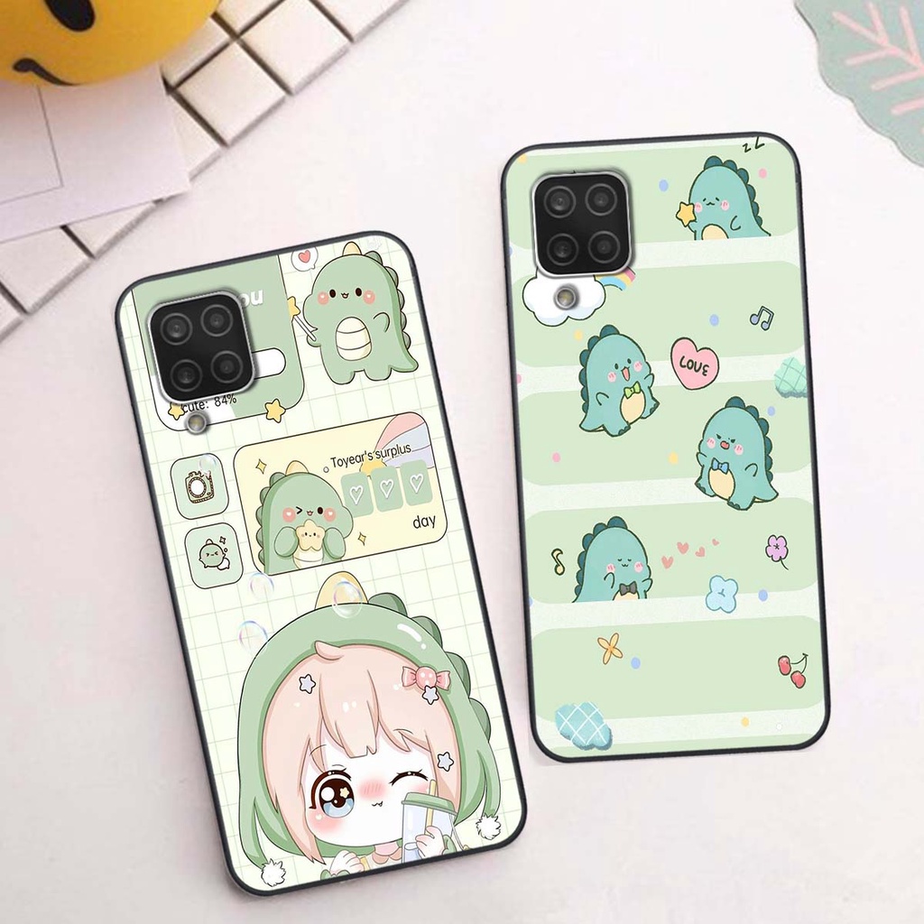 Ốp Samsung A12 / M12 in hình khủng long Dino siêu dễ thương