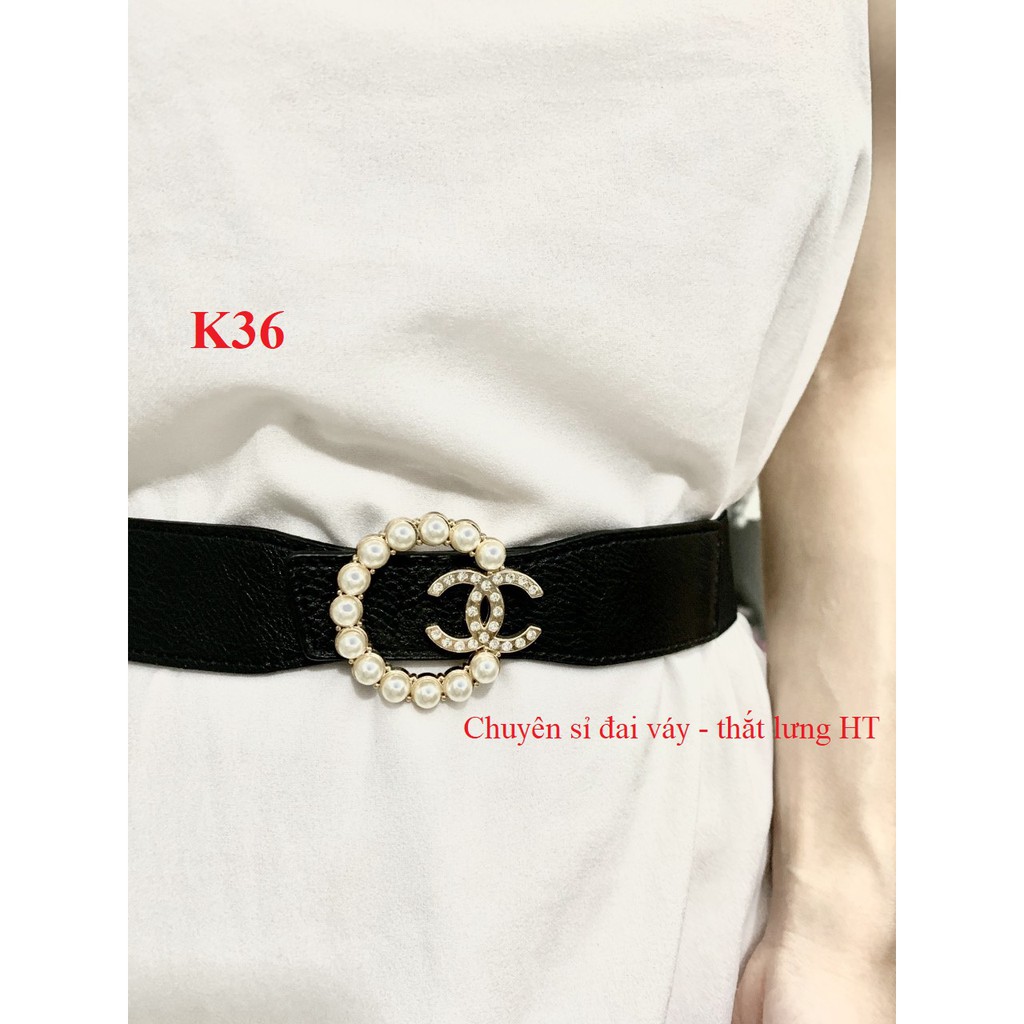 Đai váy Belt X NGỌC TRÒN 4cm K36