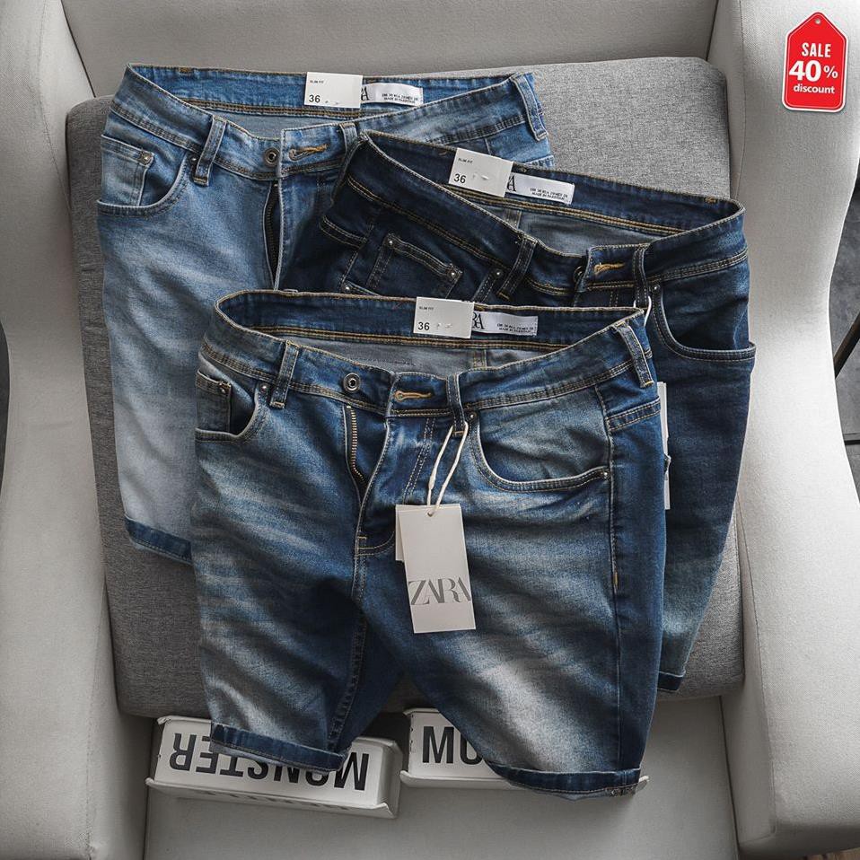 Short Jean 3 màu trơn - Hàng hiệu Xuất Khẩu ( VNXK )