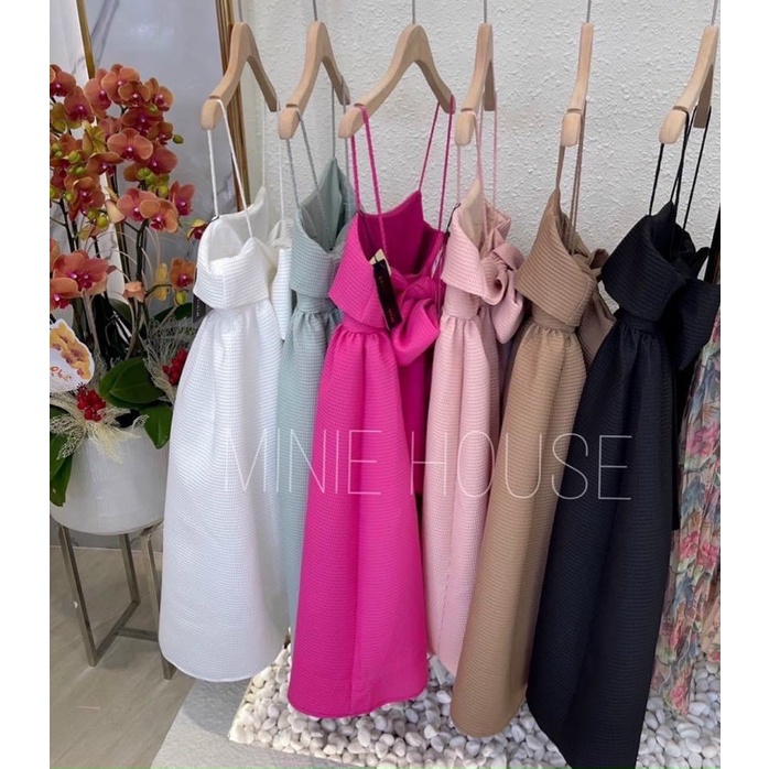 ĐẦM BABYDOLL NƠ 2 DÂY CỘT NƠ LƯNG FORM BỒNG SIÊU ĐÁNG YÊU KÈM ẢNH THẬT - CarotShop