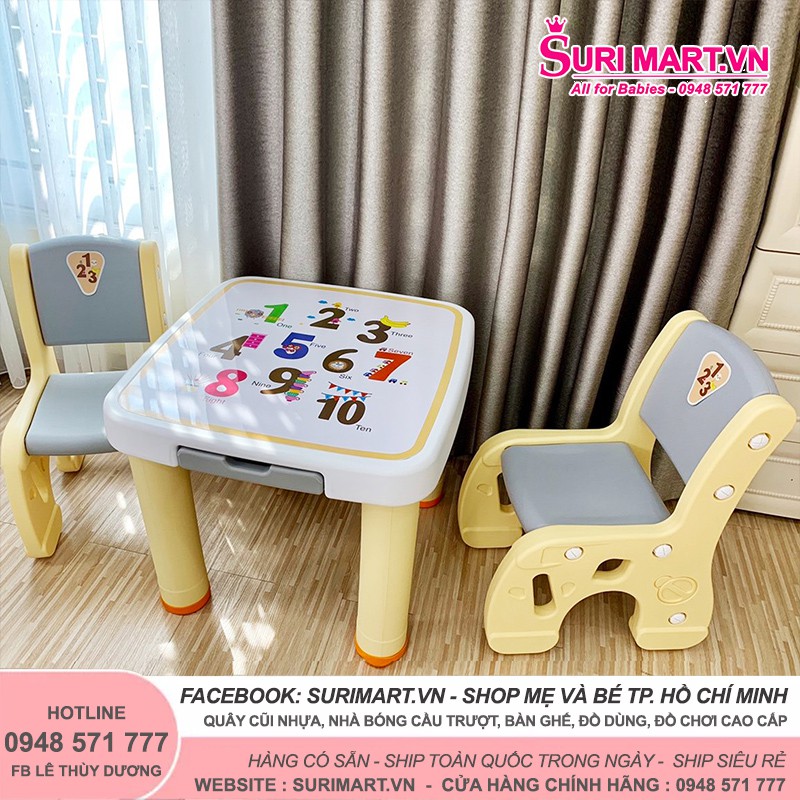 Bộ bàn ghế trẻ em Newber cao cấp, Bộ bàn 2 ghế cho bé | BigBuy360 - bigbuy360.vn