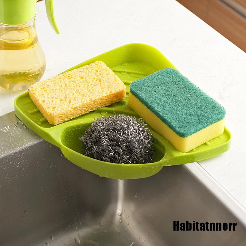 Giá Đỡ Miếng Rửa Chén Gắn Góc Bồn Rửa Nhà Bếp Tiện Dụng