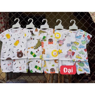 Bộ cộc cotton giấy size đại (15-25kg) bé trai bé gái mặc hè mát mẻ