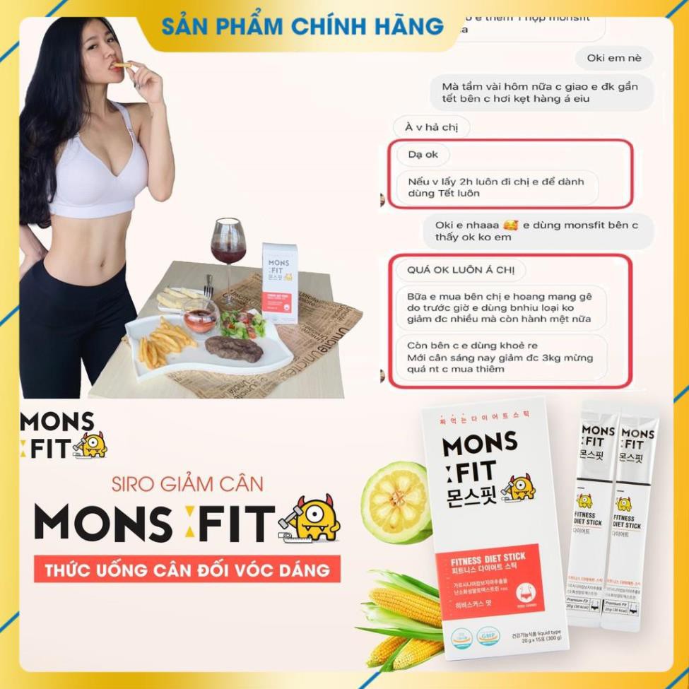 [Chính Hãng] Giảm Cân Monsfit Fitness Diet Stick