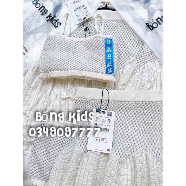 Set Váy Len Bé Gái Smock Trắng ZR(bán lẻ áo, lẻ chân váy)
