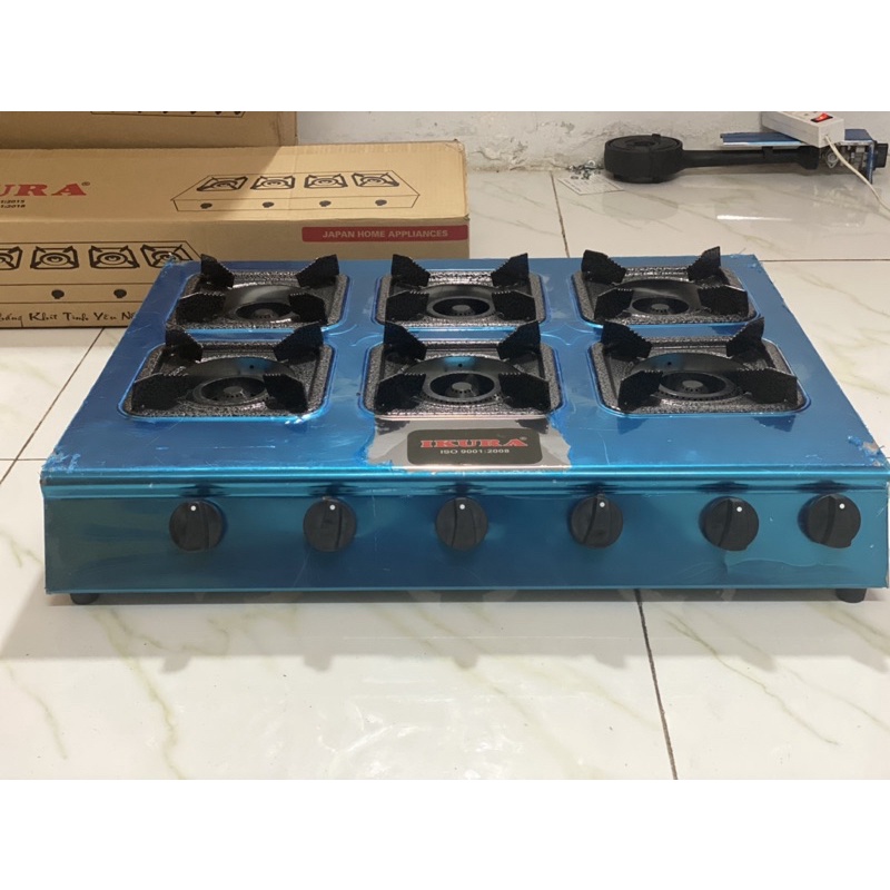 Bếp gas công nghiệp 6 họng,bếp gas 6 lò chuyên mỳ cay , bánh xèo