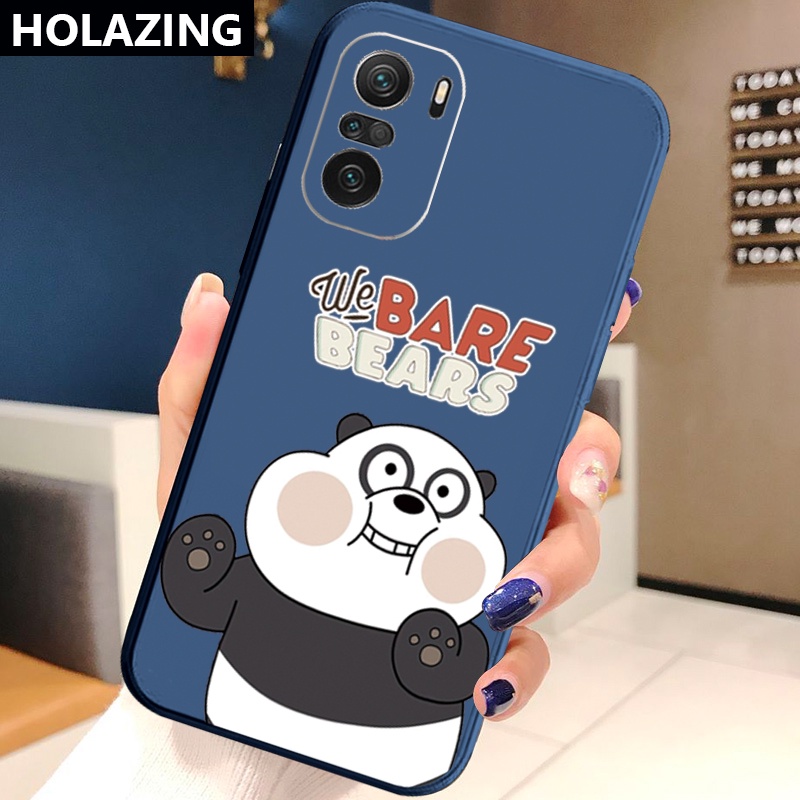 Ốp Điện Thoại Góc Vuông In Hình We Bare Bears Cho Xiaomi Redmi Note 10 Pro 9S 9A POCO X3 NFC M3 Pro 5G