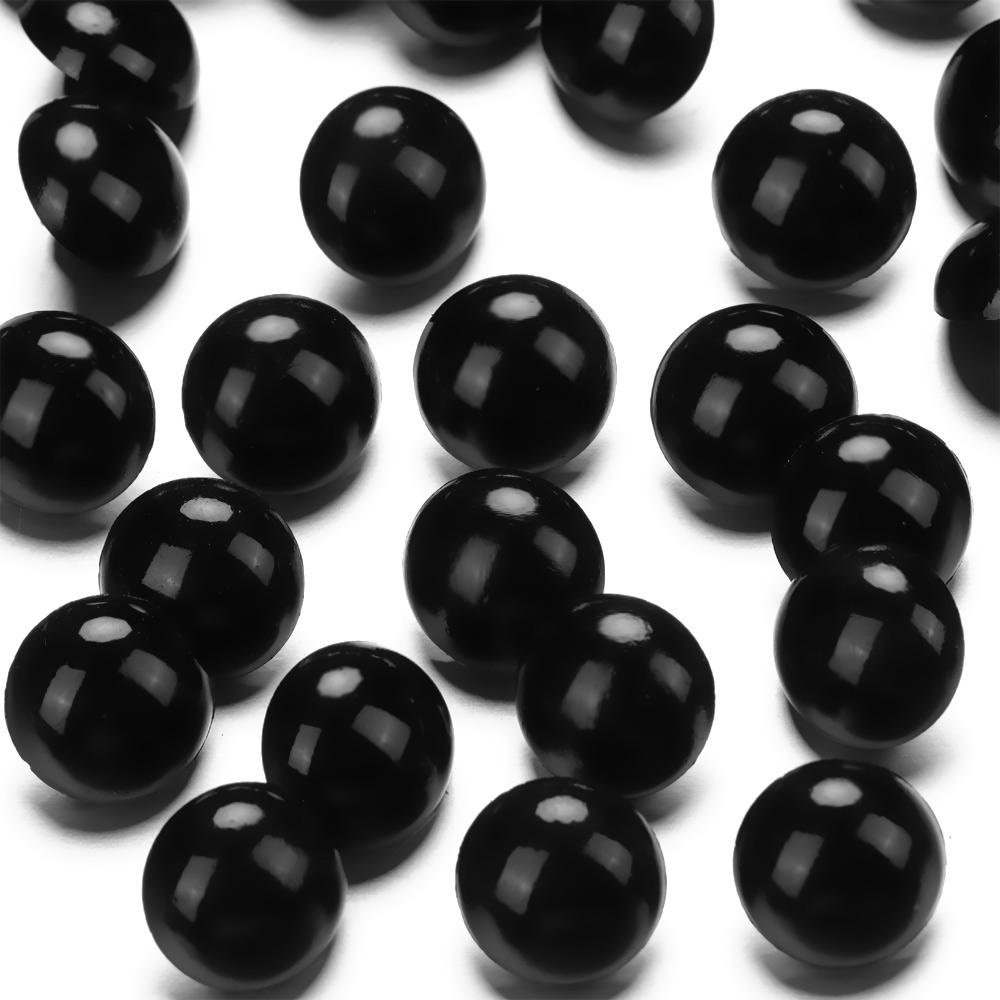 Bộ 50 Gấu Bông 9-25mm Mắt Đen An Toàn