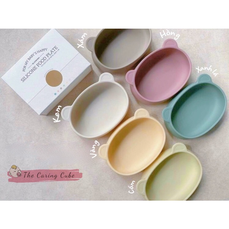 Khay ăn dặm silicon Bluemama