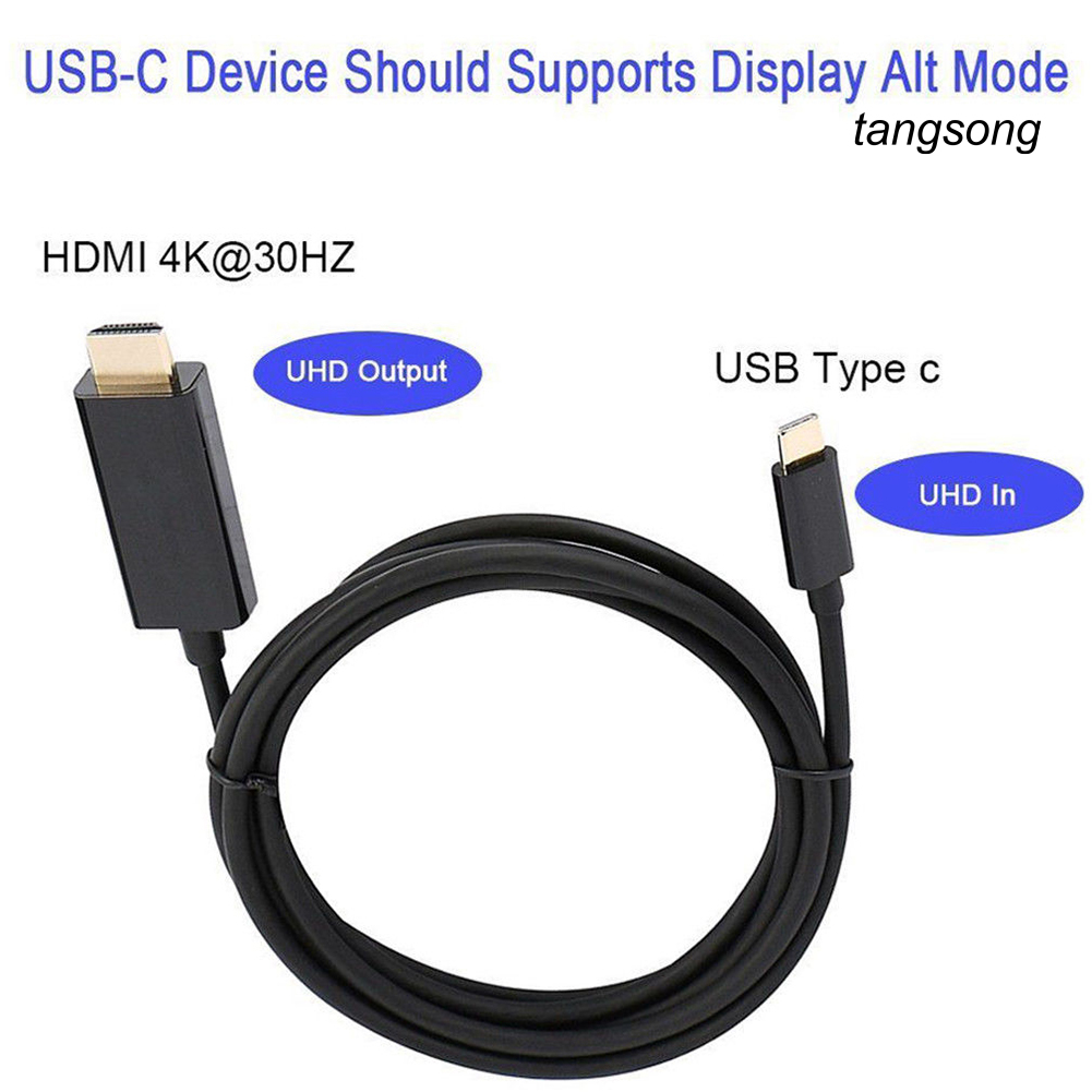 Cáp Chuyển Đổi Ts-1.8M Usb 3.1 Type-C Sang Hdmi-Compatible Hd 4k 1080p