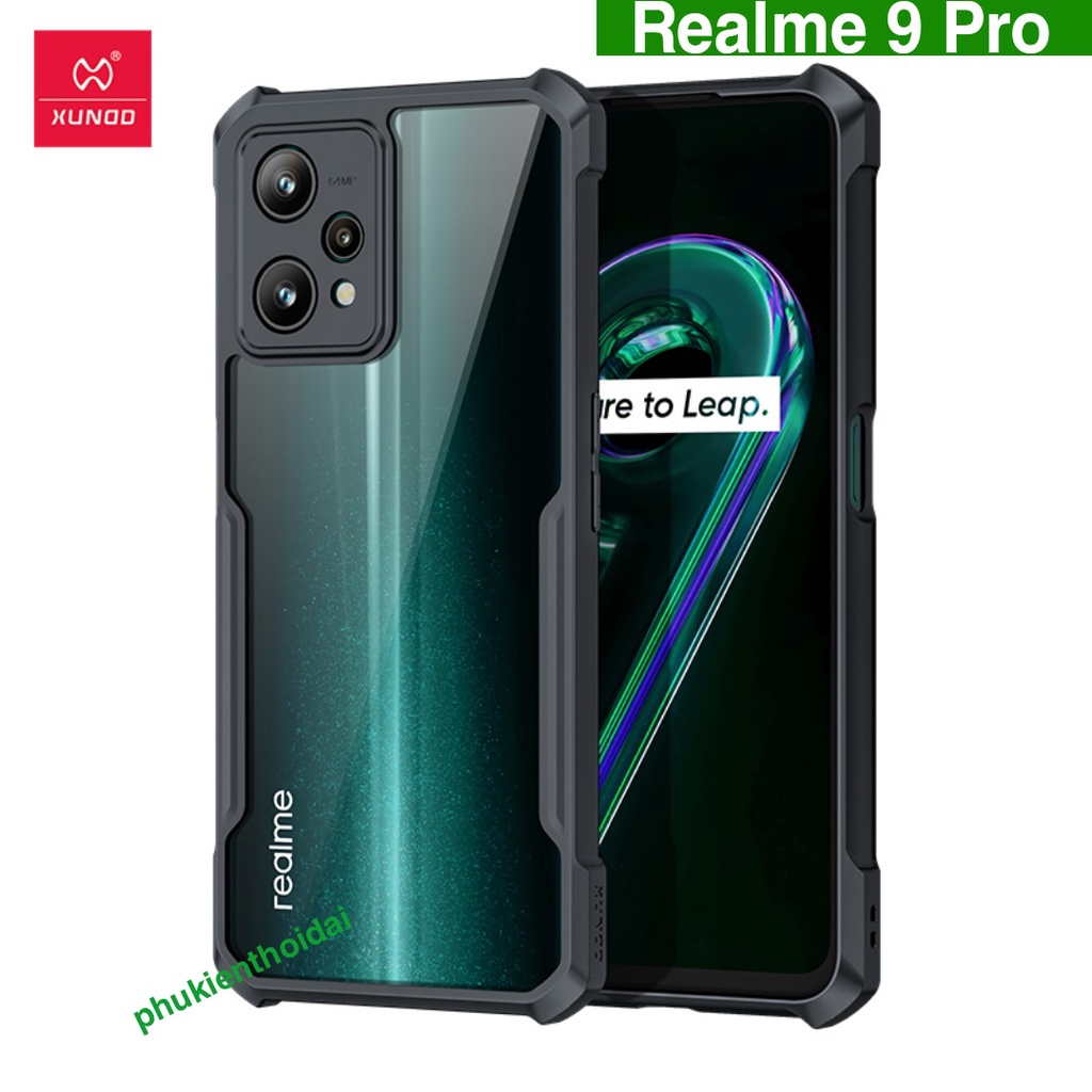 Ốp lưng XUNDD Oppo Realme 9 Pro chống sốc lưng trong viền màu chống ố vàng bảo vệ camera