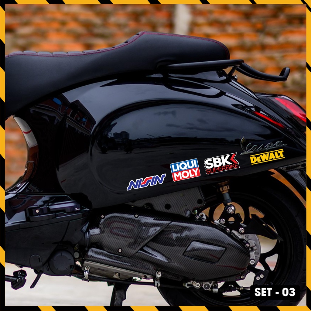 Sticker Hình Logo Liqui Moly, Rizoma, SBK, Nissin, DeWALT, AustinRacing  | LG03 | Tem Dán Xe Máy, Xe Điện, Mũ Bảo Hiểm