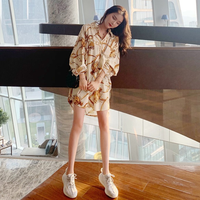 Áo sơ mi kiểu form rộng tay dài Emilyshop ulzzang