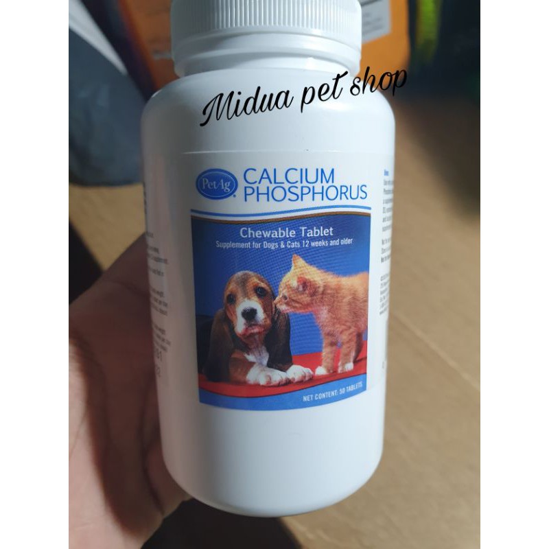 [Freeship]-(1hộp)50 viên canxi hỗ trợ chắc xương chó mèo,calcium phosphorus