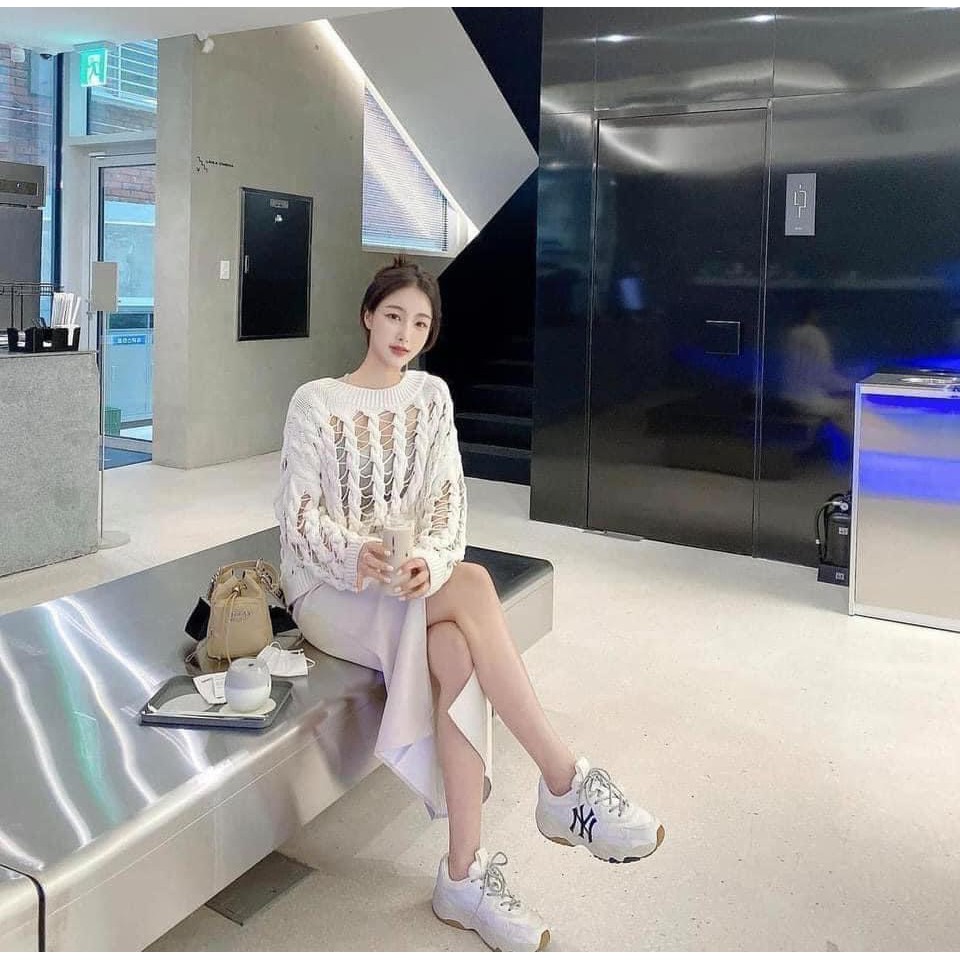 Giày MLB NY Chính Hãng 🔴SIMPLE SNEAKER🔴 MLB Big Ball Chunky Lite New York Yankees