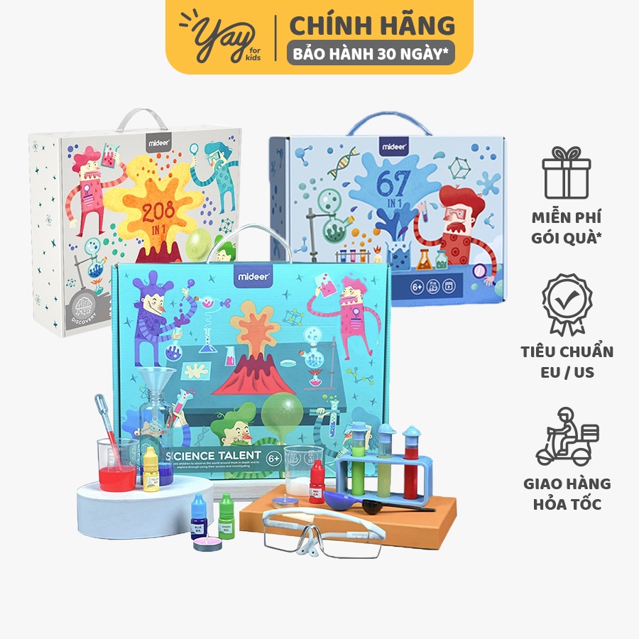 Trò Chơi Khoa Học 50 Thí Nghiệm MIDEER Science Talent Trẻ 6+