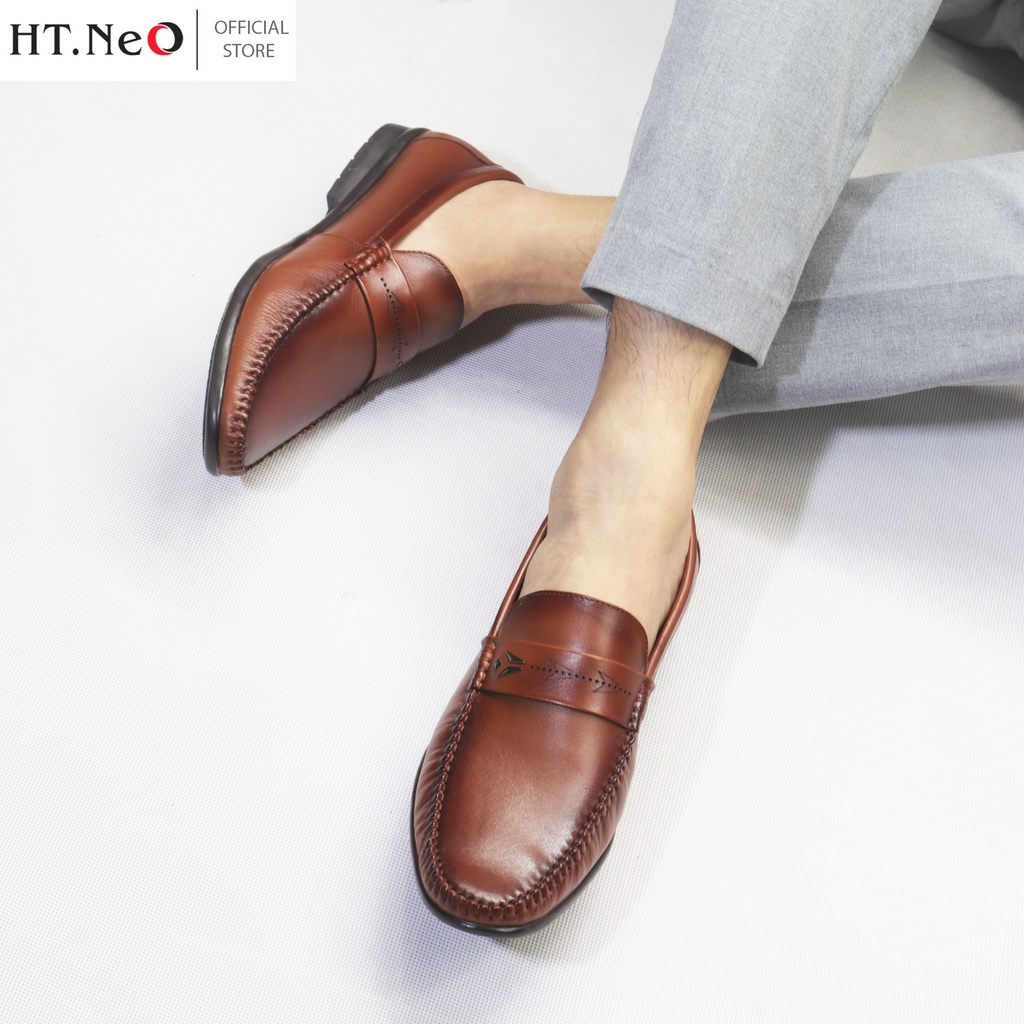Giày lười nam - giày tây nam công sở HT.NEO da bò thật ,kiểu dáng đơn giản sang trọng ,lịch lãm ,dễ phối đồ GT12