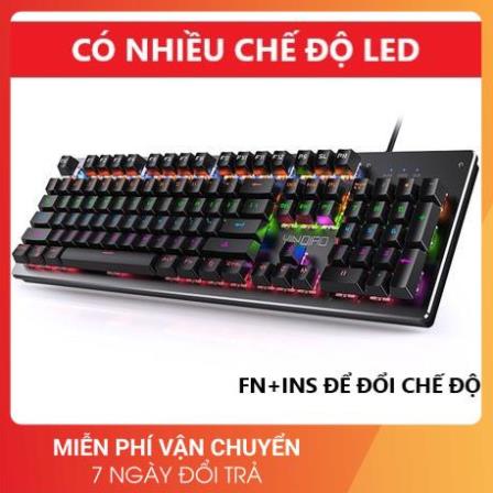 Bàn Phím Cơ Máy Tính Chơi Game H650 Có 10 Chế Độ Led RGB Khác Nhau Chiến Mọi Tựa Game Trên PC Như Pubg, LOL