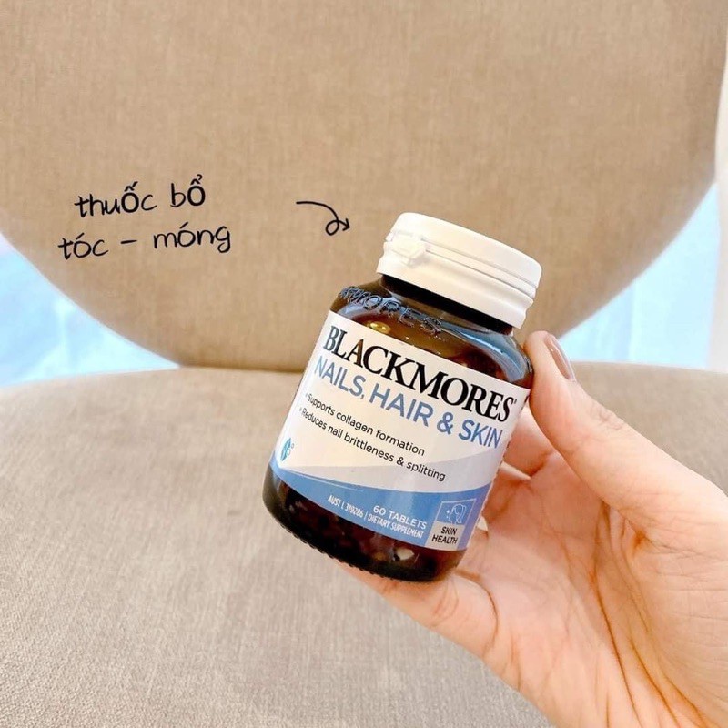 Viên uống da tóc móng Nail Hair Skin Blackmores, 60 viên