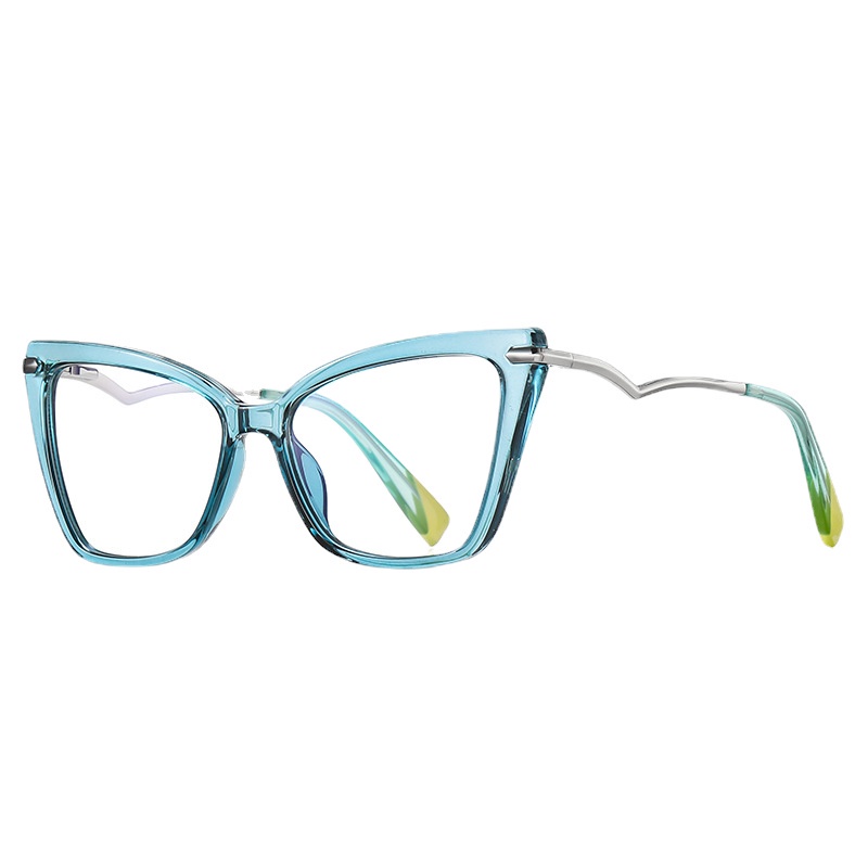 (JIUERBA) Kính Mát Mắt Mèo Chống Ánh Sáng Xanh Thời Trang Phương Tây