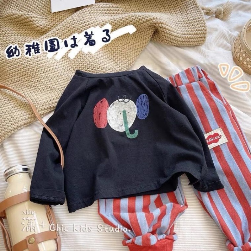 Áo Thun Tay Dài In Hoạt Hình Phong Cách Phương Tây Thời Trang Mùa Thu Dành Cho Bé Trai