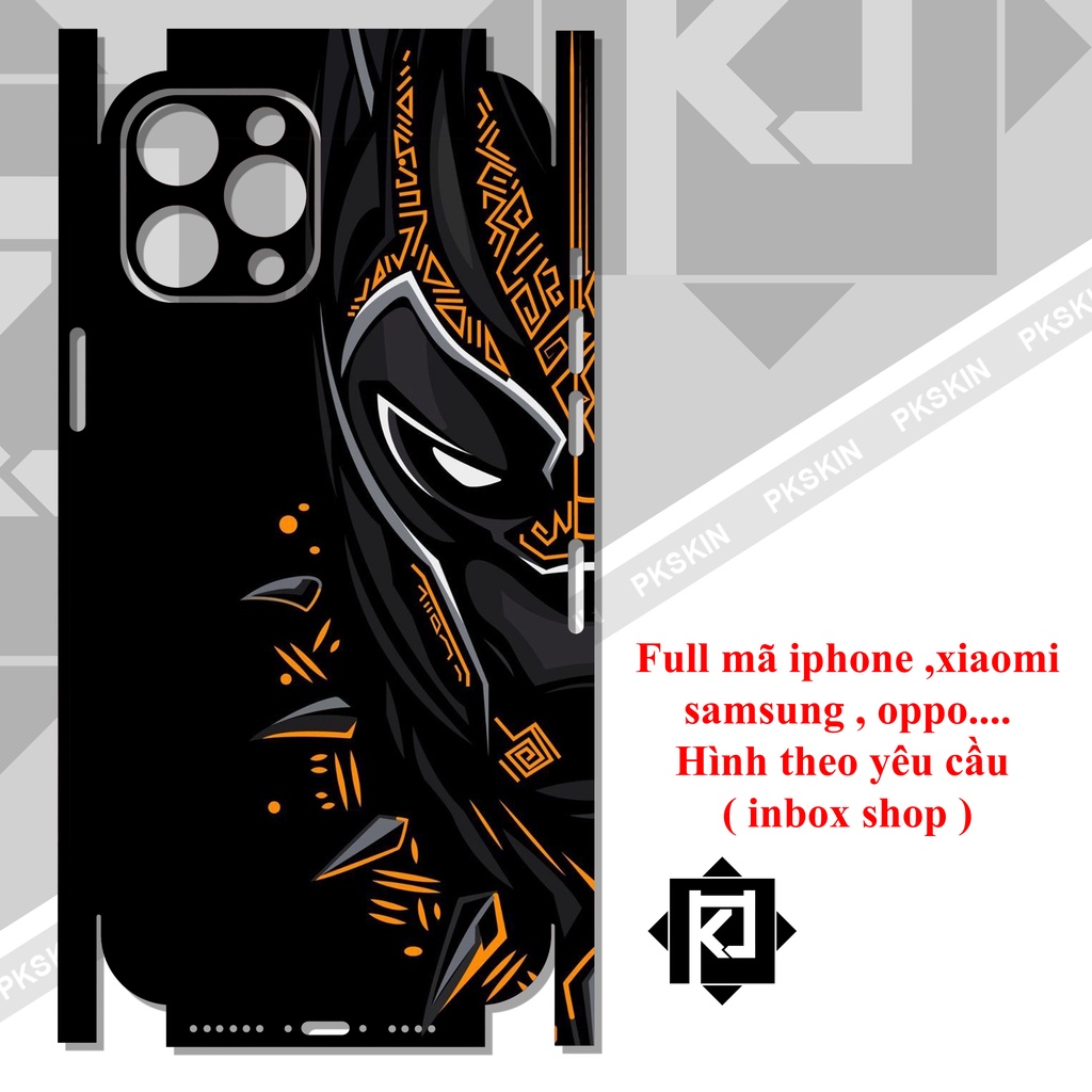Miếng dán skin full lưng viền iphone 12 ,12 mini , 12 pro , 12 pro max in hình theo yêu cầu