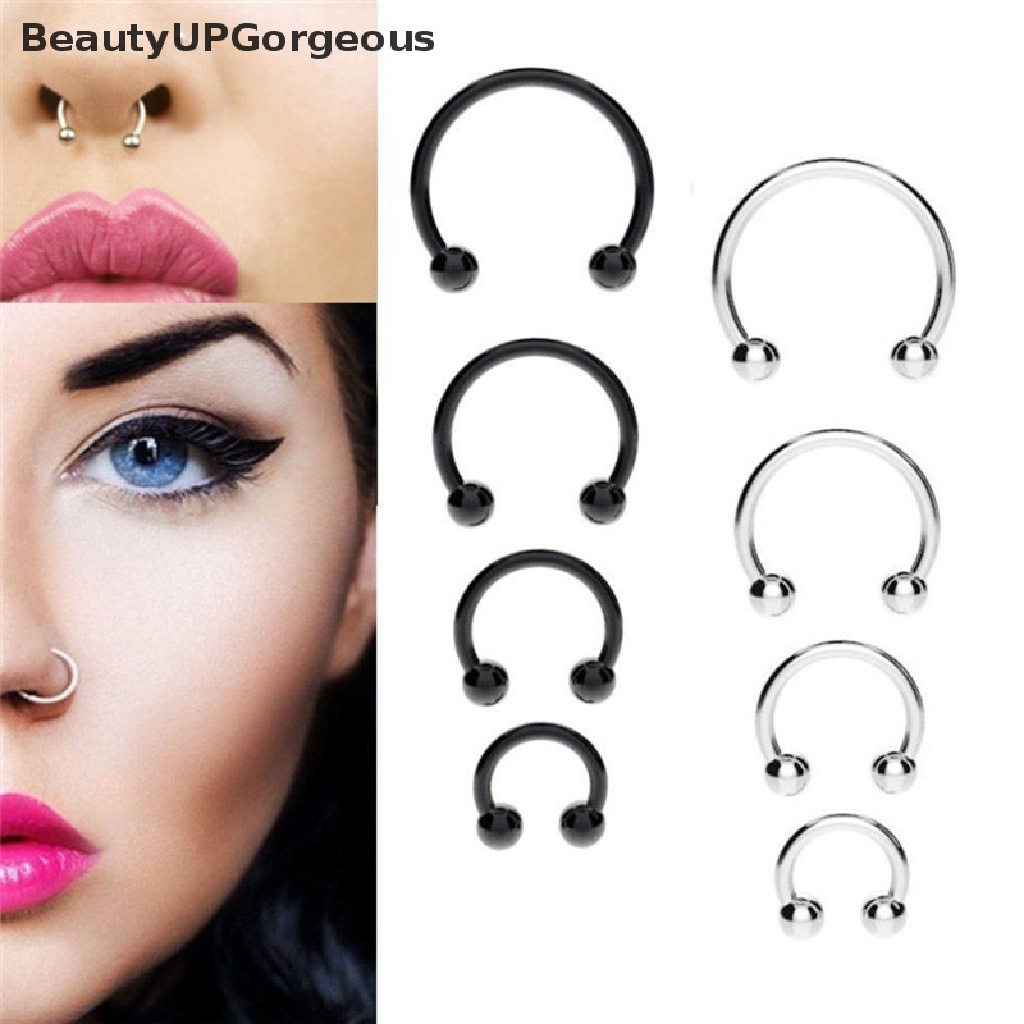 Set 10 Khuyên Mũi / Môi / Tai / Mũi Bằng Thép Không Gỉ Cá Tính