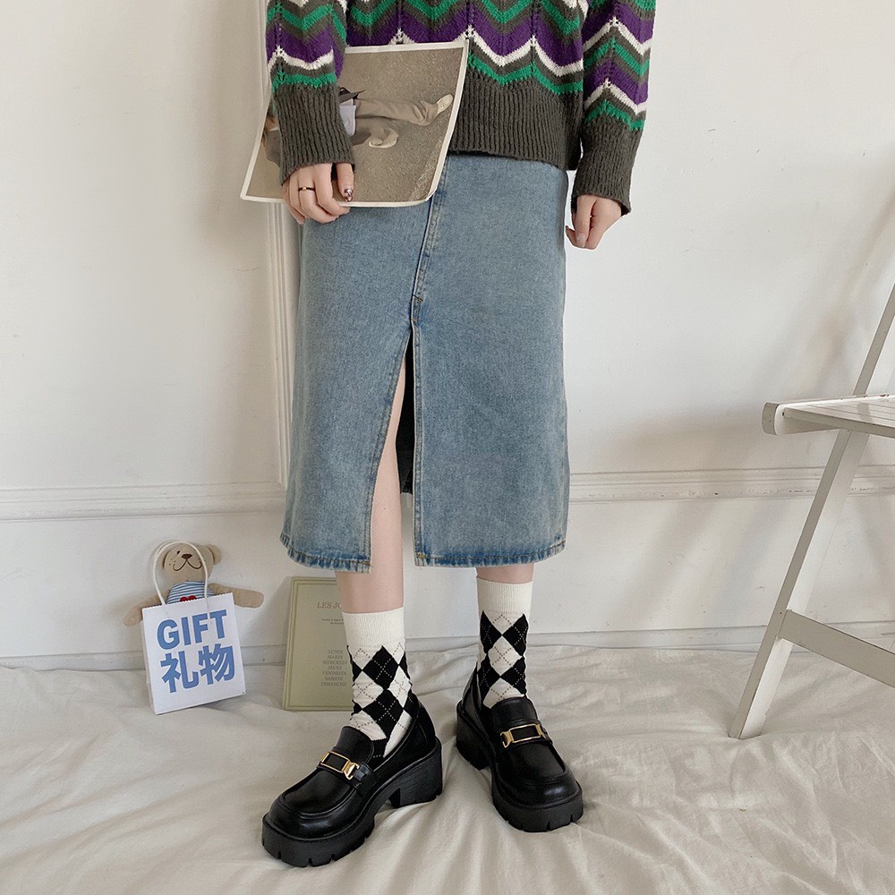 [ SẴN FULLSIZE - FULLBOX ] Giày Oxford đế răng cưa đế cao 5cm dễ mang không kén dáng dành cho nữ - Giày oxford đế răng