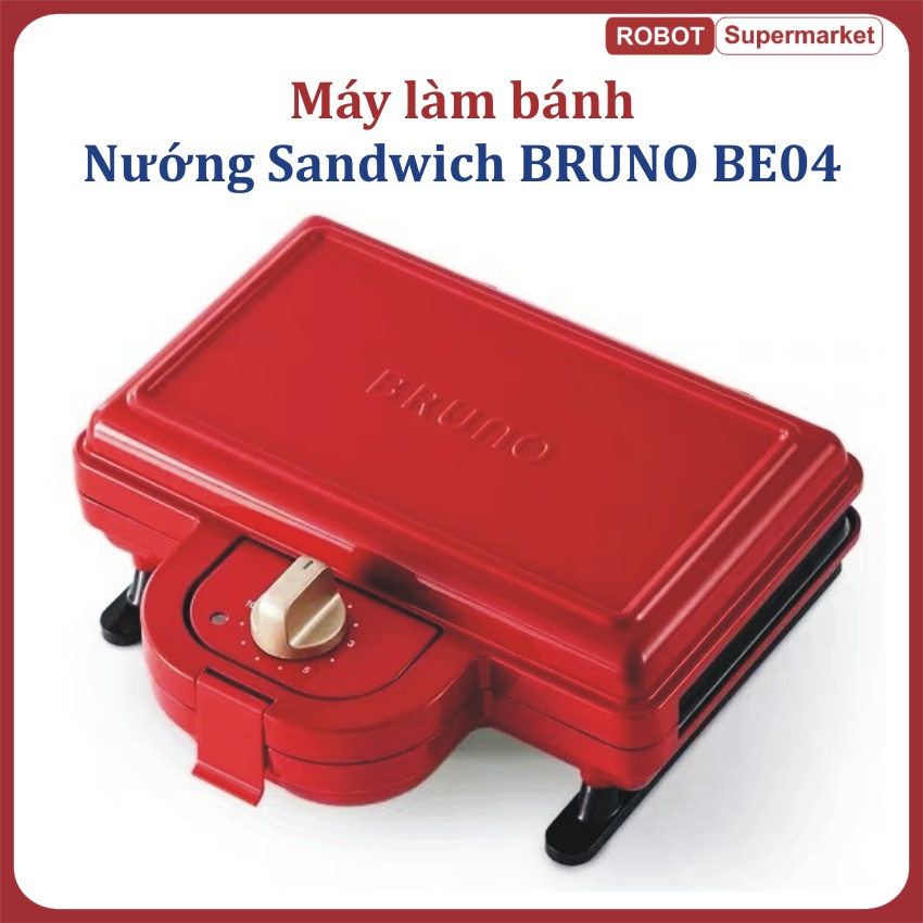 [Mã 155ELSALE giảm 7% đơn 300K] Máy kẹp nướng sandwich, nướng bánh mỳ BRUNO BEO4 - Chính Hãng