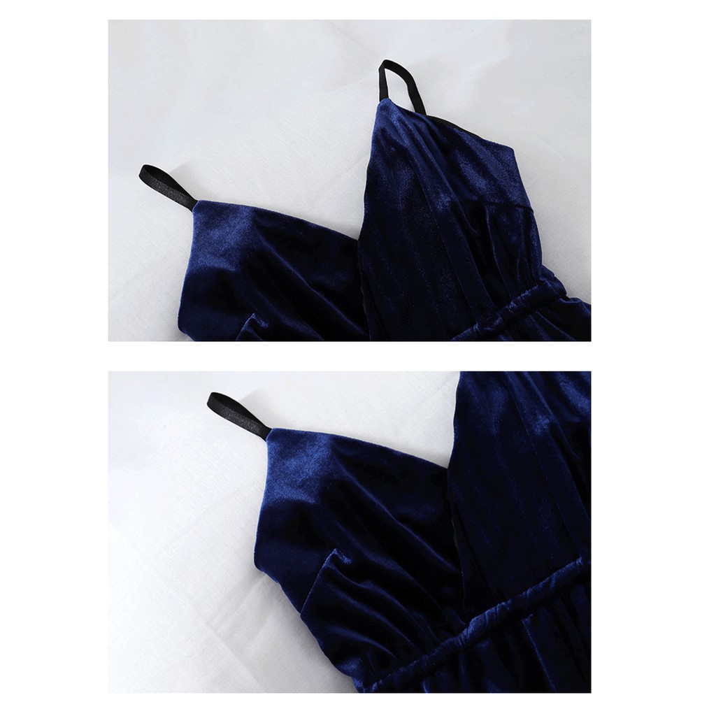 [ORDER] Váy 2 dây nhung dáng xòa xếp tầng - T1210 | BigBuy360 - bigbuy360.vn