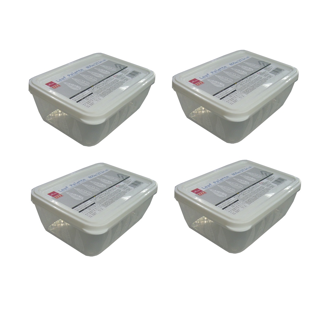 Daiso Hộp Đựng Thực Phẩm 800 Ml (Cái) Leaf Palette 800Ml