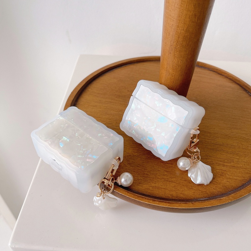 Vỏ Bảo Vệ Hộp Sạc Tai Nghe Apple AirPods 1 2 3 Pro Đính Ngọc Trai Sang Trọng