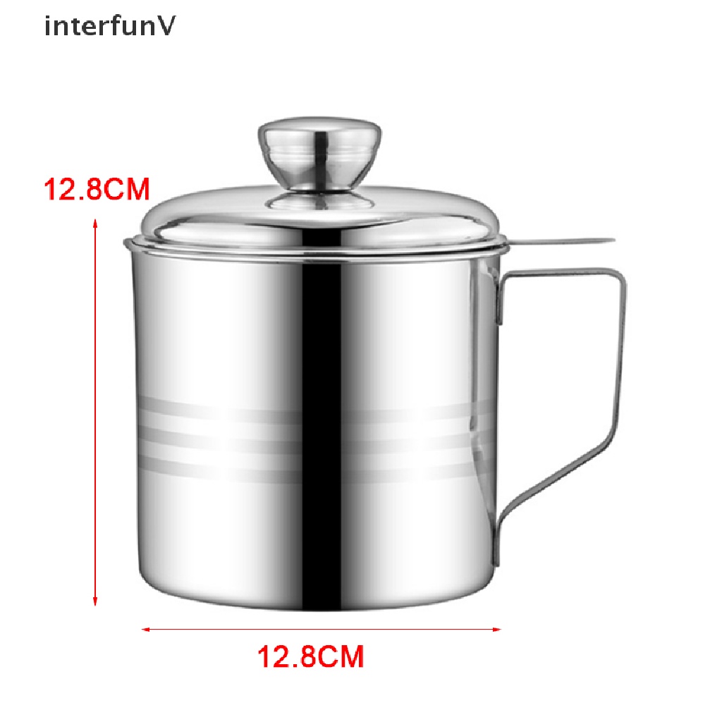 Bình Đựng Dầu Ăn Bằng Thép Không Gỉ 1.3L Kèm Đồ Lọc Mỡ Tiện Dụng