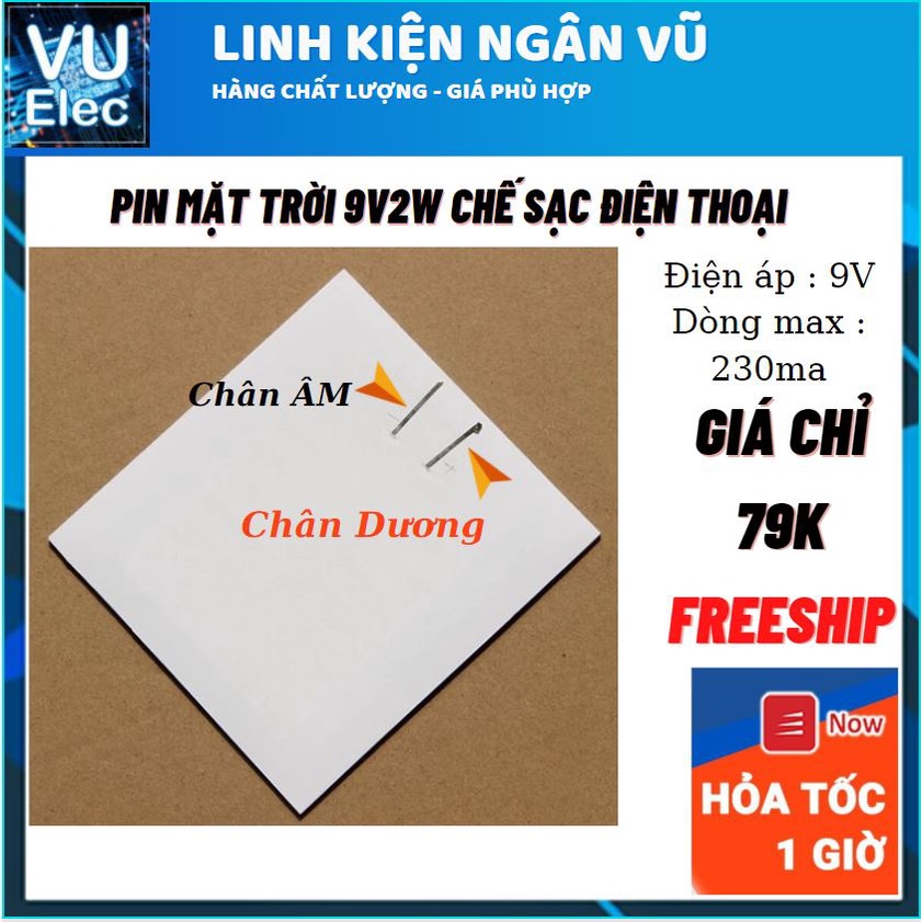 Pin Mặt Trời 6W dùng làm Sạc điện thoại, sạc pin,pin mặt trời stem