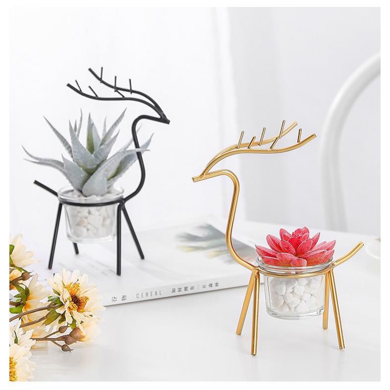 🔥𝐇𝐎𝐓 𝐃𝐄𝐀𝐋🔥Chậu Cây Cảnh Mini Dáng Hươu Trang Trí Bàn MQ-042