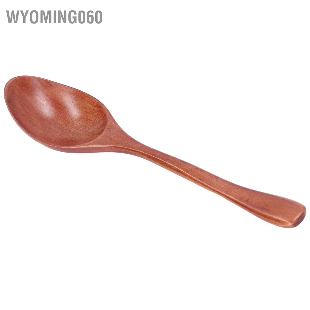 Wyoming060 Wooden Spoon Portable Harmless Rice Soup Dessert Kitchen Utensil for Household Office