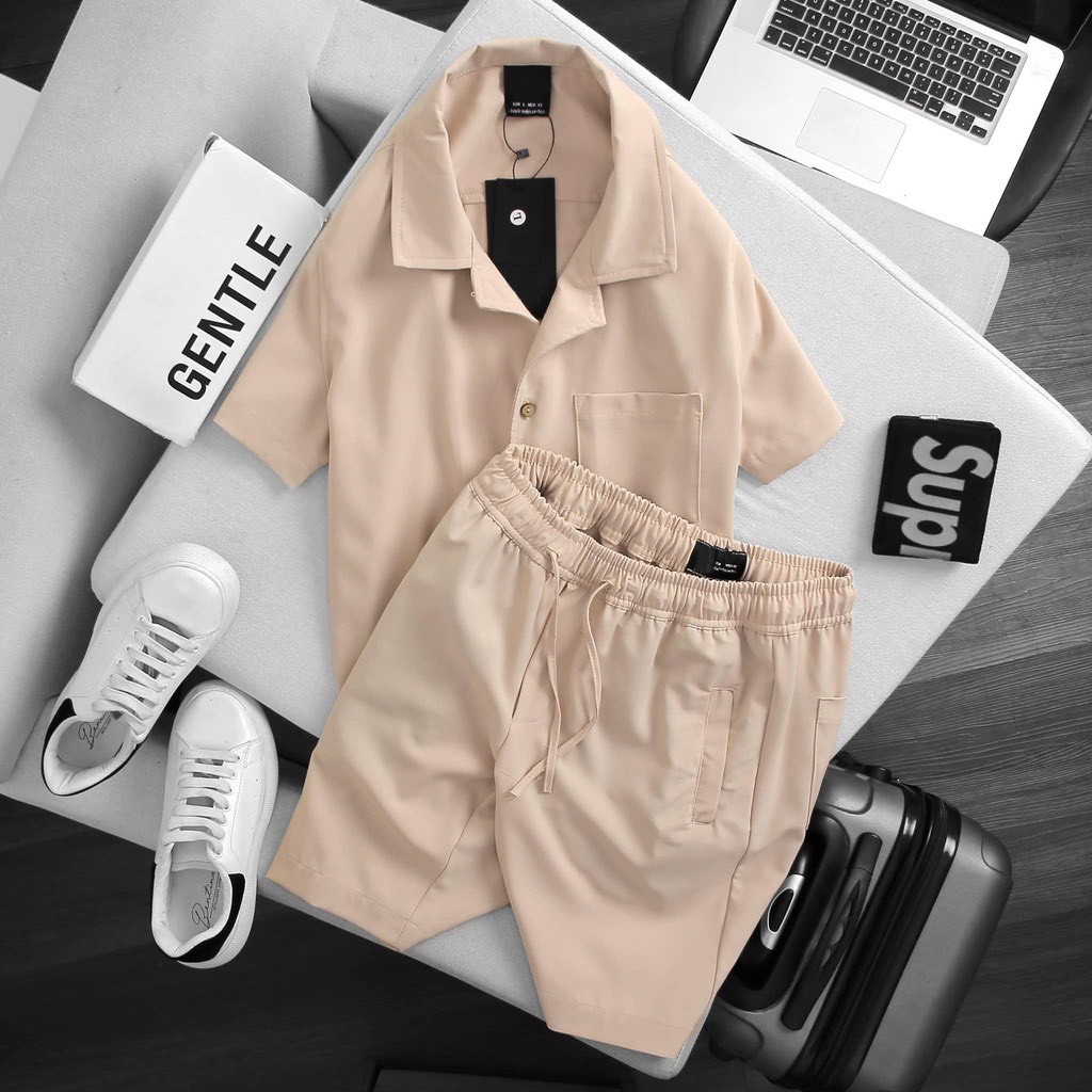 Bộ đũi lụa nam cổ vest, Đồ bộ thể thao nam mặc nhà cao cấp chất liệu đũi Lụa Linen, BN.HH003