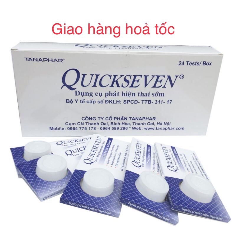 [Chính hãng] Hộp 24 Que thử thai, phát hiện thai sớm tại nhà Quickseven Công ty được phẩm TANAPHAR