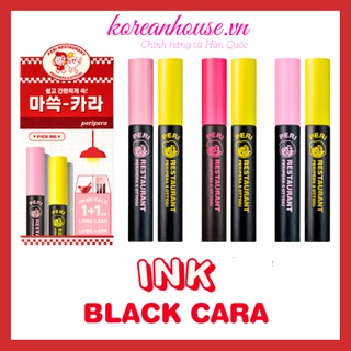 Mascara peripera ottogi ink black cara làm cong mi dài mi chống lem trôi 8g