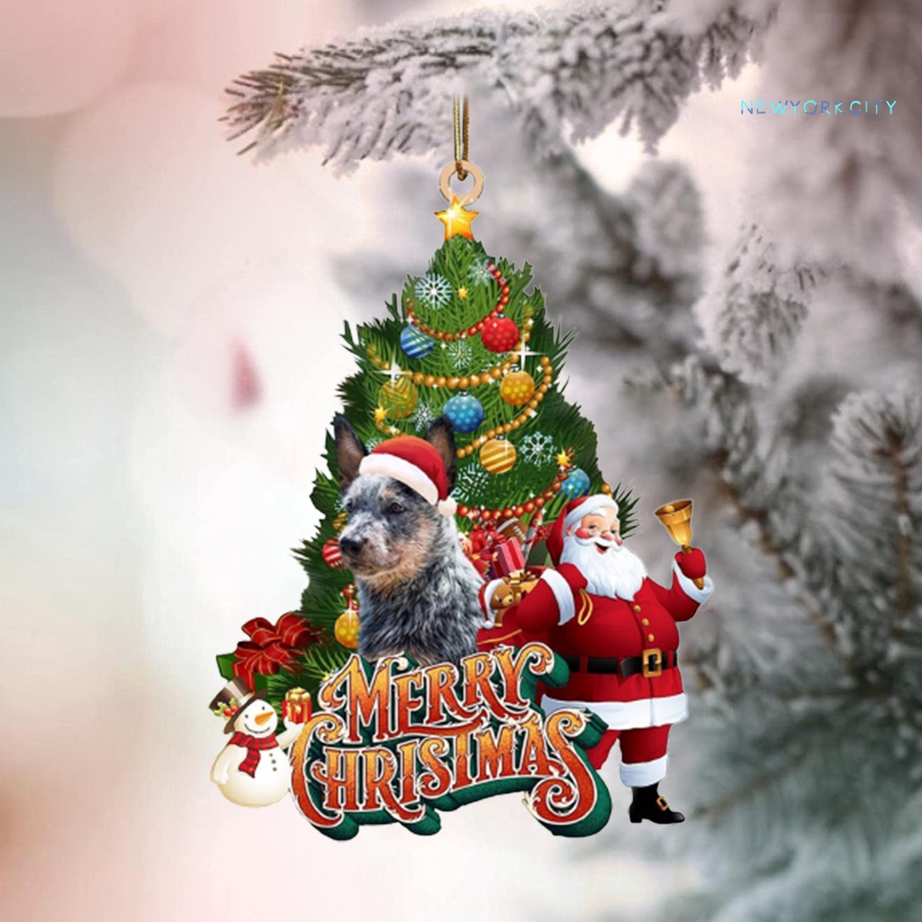 Mô Hình Ông Già Noel / Cún Gỗ Treo Trang Trí Giáng Sinh Chống Vỡ