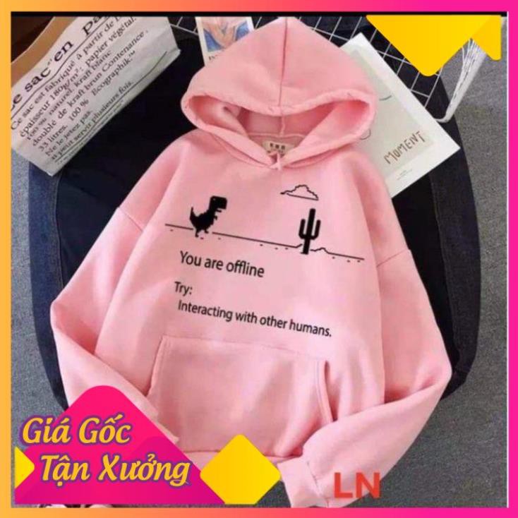 áo hoodie nỉ bông khủng long chạy🦋áo hodi nỉ thời trang thu đông nam nữ, cặp đôi🦋form thụng unisex freesize ulzzang 🦋