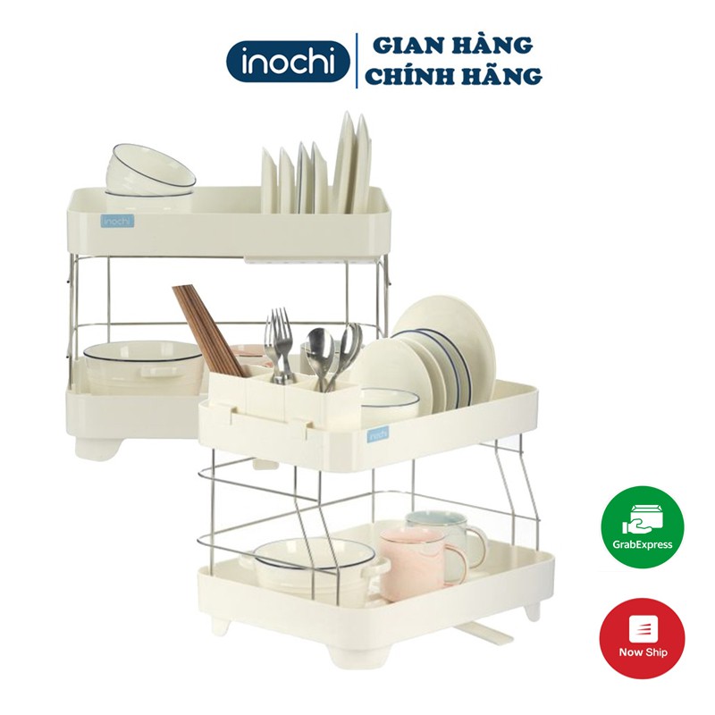 INOCHI Kệ Úp Chén Bát Có Khay Thoát Nước Tiện Lợi - Khung Inox Chắc Chắn - Konbini365