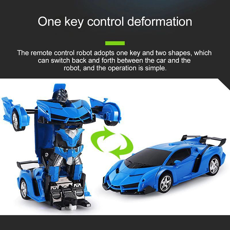 Xe ô tô điều khiển từ xa biến hình robot có sạc và pin